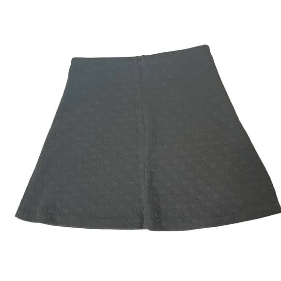 Lord & Taylor Design Lab black embossed a-line mini skirt medium - Picture 2 of 4